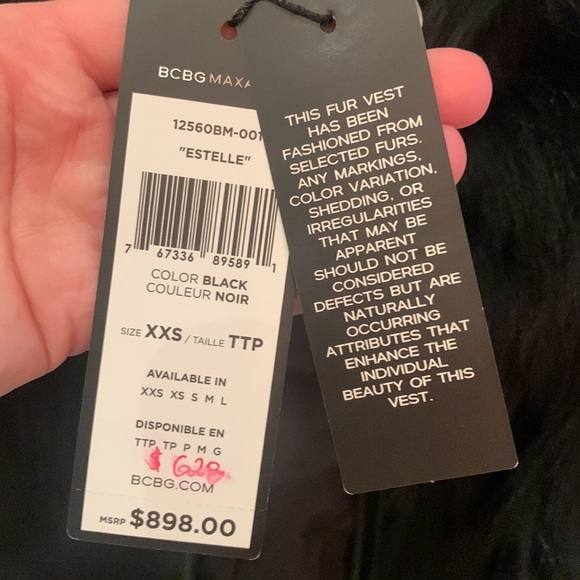 BCBG Maxazria “Estelle” Real Fur Vest - Picture 3 of 7